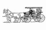Horse Carriage Clipart Drawn Drawing Buggy Clip Cliparts Hearse Illustration Library Vehicle Drawings Carruagem Collection Publicdomainpictures sketch template