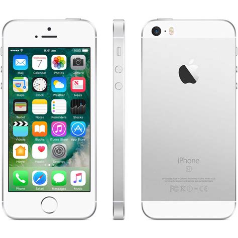 apple iphone se 4 display silver 64gb 4g lte gsm unlocked smartphone