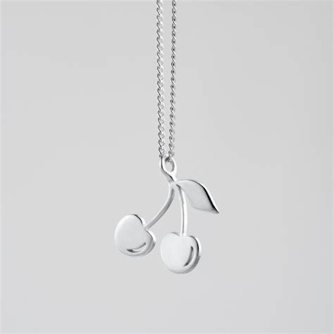 cherry necklace sterling silver
