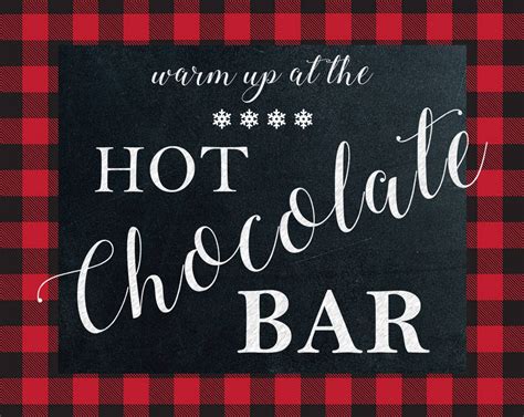 hot chocolate bar printable etsy