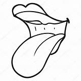 Tong Tongue Mond Wit Stockillustratie Uitsteekt Freehand Clipartmag Lineartestpilot sketch template