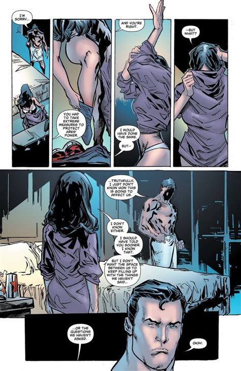 have dc comics ever actually showed a female superhero having sex and or an orgasm with somebody
