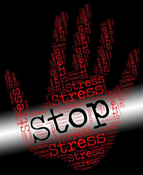 stop stress represents warning sign  caution  stock photo