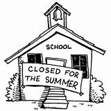 Summer Closed School Coloring House sketch template