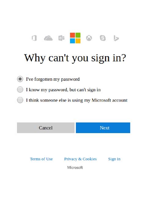 outlook customer care   recover forgotten password  ms outlook