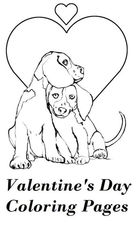 valentine coloring pages   kids puppy coloring
