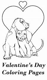 Coloring Pages Valentines Valentine Puppy Printable Kids Choose Board Heart sketch template