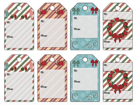 printable christmas gift tags  designs