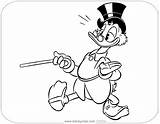 Ducktales Scrooge Coloring Pages Disneyclips Cane Walk His Disney sketch template