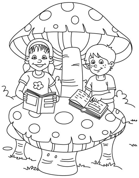 reading coloring page   reading coloring page  kids