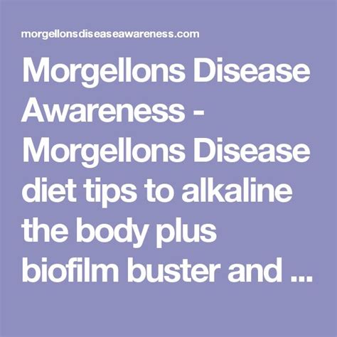 Morgellons Disease Awareness Morgellons Disease Diet