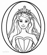 Barbie Coloring Pages Face Princess Printable Print Color Getcolorings Colo sketch template