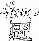Haunted Coloring House Pages Mansion Luigi Halloween Houses Template Projects Clipart sketch template