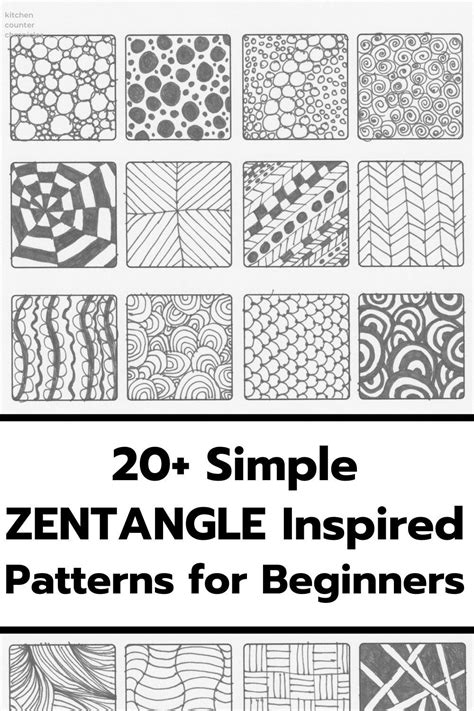 easy zentangle patterns  beginners  kids easy zentangle