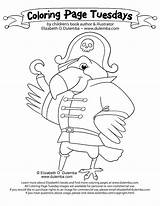 Pirate Coloring Parrot Talk Tuesday Dulemba Arrrr Ye Thursday Know So sketch template