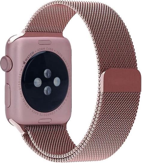 bolcom apple  milanese horloge band  mm rose goud iwatch watchband armband bandje