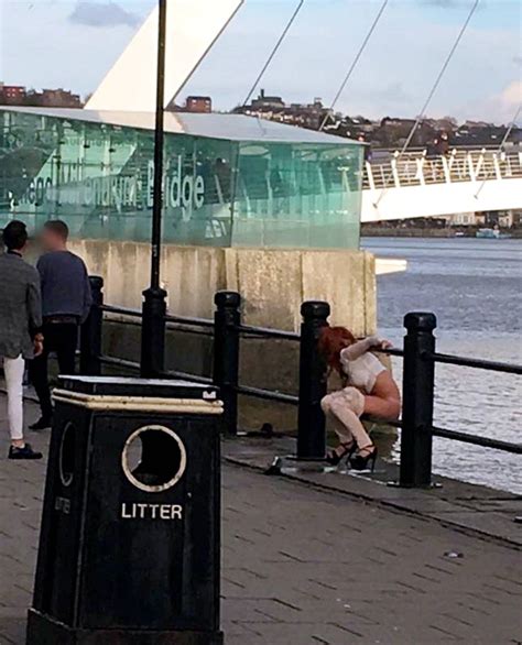Newcastle Woman Takes A Pee In The Tyne River On Easter Bank Holiday