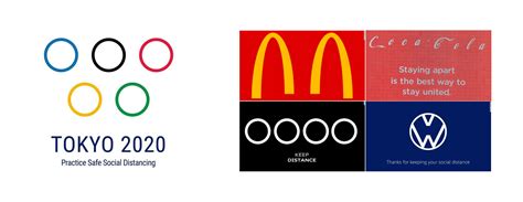 brand  social distance logos