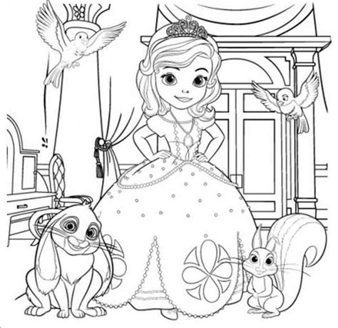 sofia     friends coloring page netart disney