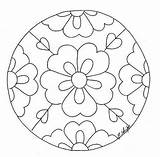 Coloring Pages Suncatcher Template Mandala Flower sketch template