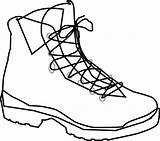 Boot Clipart Boots Outline Clip Hiking Shoe Shoes Drawing Cartoon Svg Work Outdoor Print Combat Transparent Cliparts Library Ankle Footwear sketch template