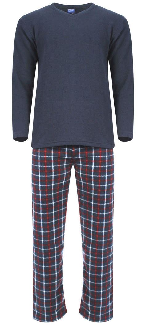 mens thermal pjs pyjamas fleece pajama set winter warm   xl xxl ebay
