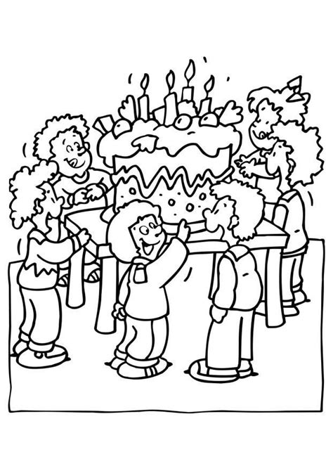 coloring page birthday party  printable coloring pages img