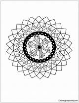 Mandala Four Elements Pages Coloring Color Online sketch template