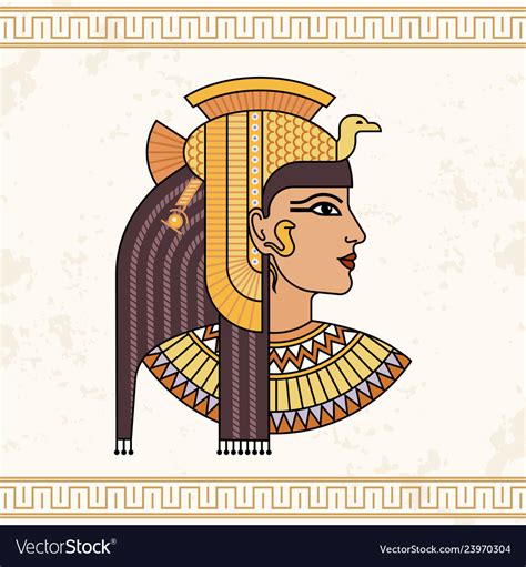 The Egyptian Goddess Isis Animation Portrait Of Vector Image