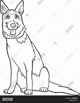 German Shepherd Coloring Baby Pages Cartoon Vector Dog Getcolorings Famous Funny sketch template