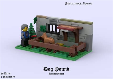 lego moc dog pound  setsmocsfigures rebrickable build  lego
