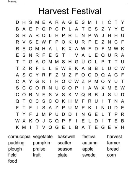 printable harvest word search word search printable images