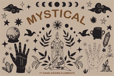 mystical spiritual mystic magic illustrations creative market