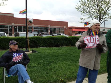 Same Sex Marriage Supporters Opponents Rally In Fox Valley Geneva