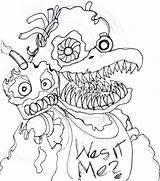 Nightmare Chica Coloring Pages Puppet Naf Cupcake Curse Mobile Template Deviantart Sketch sketch template
