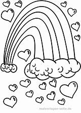 Regenbogen Ausmalbilder Ausdrucken Ausmalen Malvorlagen Herzen Auswählen Ausmalbild sketch template