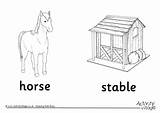 Stable Horse Colouring Pages Horses Animals Farm Village Become Member Log Activity sketch template