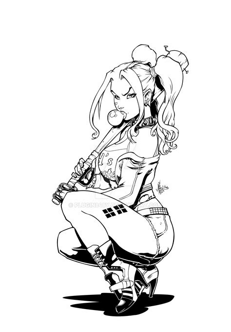 Suicide Squad Harley Quinn Inks By Plugin848y On Deviantart