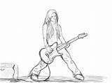 Guitar Drawing Sketch Pencil Girl Player Playin Bass Getdrawings Deviantart sketch template