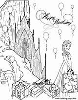 Elsa Castle Coloring Pages Birthday Colouring Ice Party Disney Happy Frozen Printable Drawing Color Online Kids Print Getdrawings Choose Board sketch template