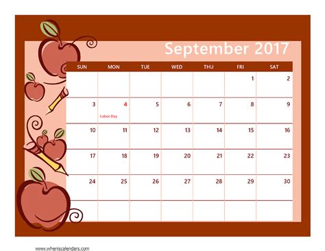 printable calendar   printable calendar september