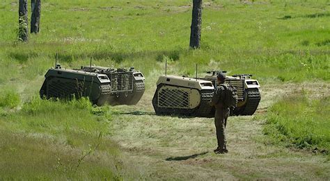 military unmanned ground drones   follow people  autoevolution