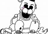 Freddy Getdrawings Withered Printable Coloringhome Foxy Fnaf2 sketch template