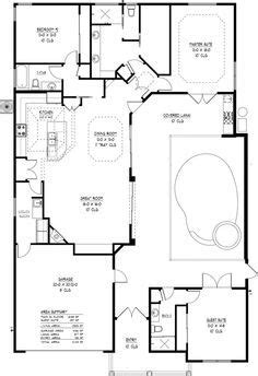 courtyard house plans  pool indoor outdoor living   courtyard pool home team