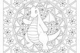 Dragonite Pokemon sketch template