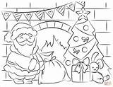 Santa Claus Coloring Christmas Presents Pages Printable Bringing Printables Kids Supercoloring Template Colorings Winter Dot Delivering Clause sketch template