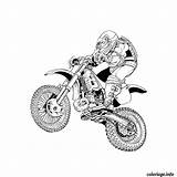 Motocross Crosse Colorier Jecolorie Imprimé sketch template