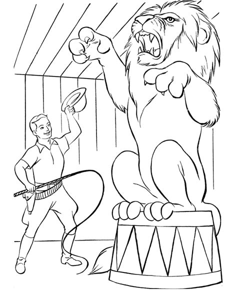 circus themed coloring pages coloring home