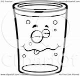 Pint Clipart Beer Drunk Cartoon Outlined Coloring Vector Thoman Cory Royalty sketch template