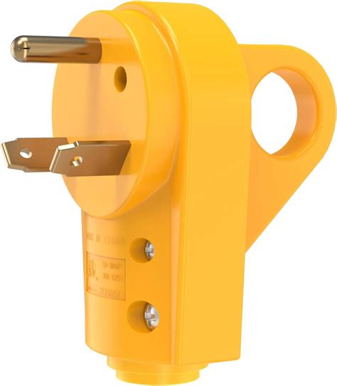 kohree  amp rv plug  heavy duty rv powergrip male replacement plug receptacle plug